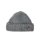 Short Wool Beanie Rose Embroidery | light grey